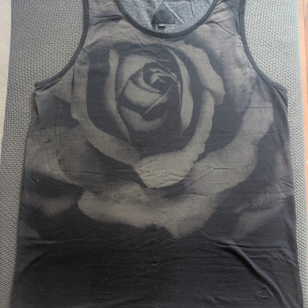 Black Scale Monochrome Rose Tank